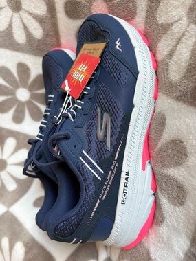 Skechers Navy and Pink Women’s Trail Running Sneakers